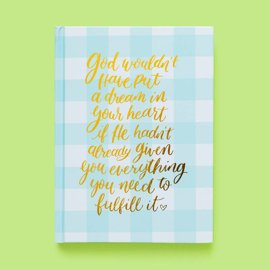 Spiritual Blue Gingham- Notebook