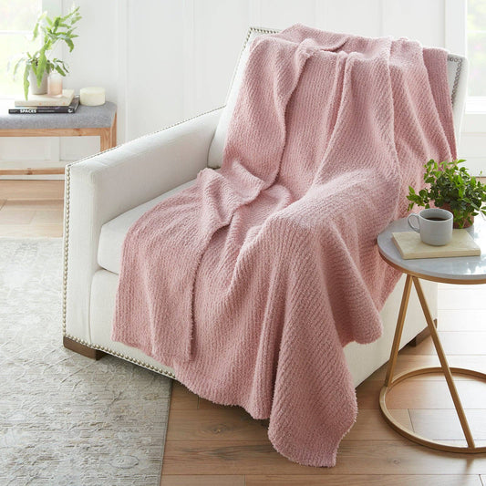 Mauve Cozy Knit Throw 60" x 70