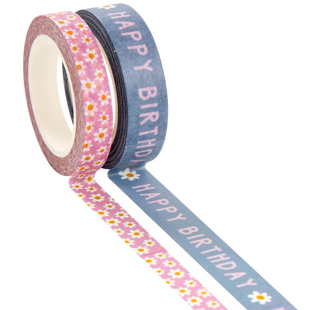 Birthday Flowers Washi Tape Set