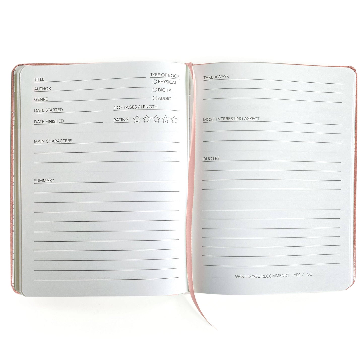 Pink Well Read Guided Journal